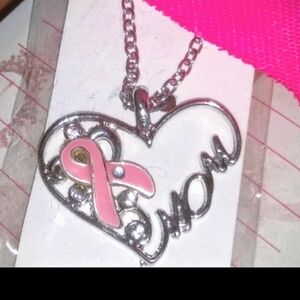 Pink Ribbon MOM Heart